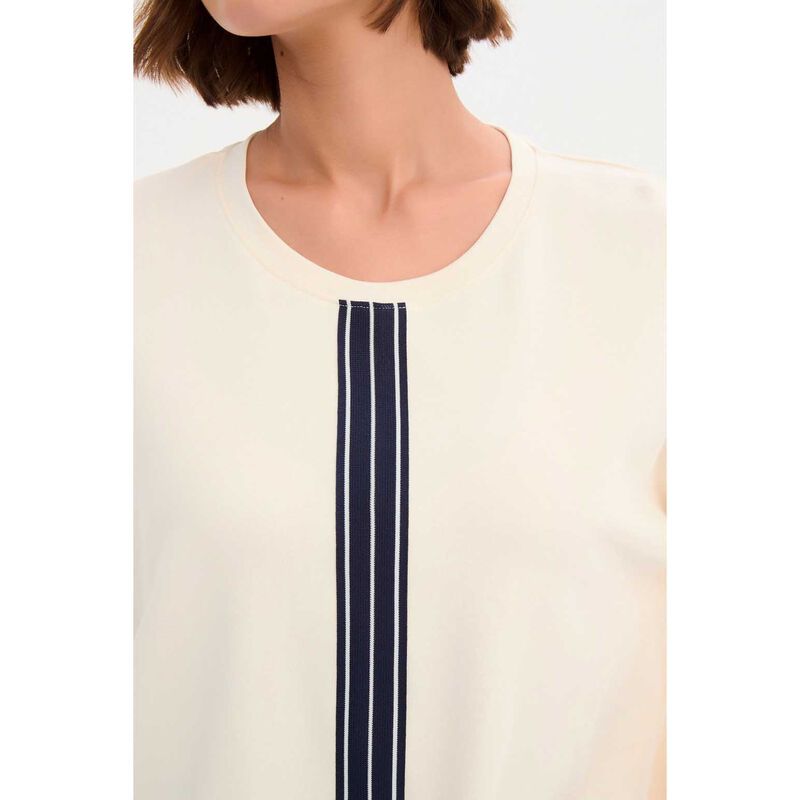 TIRELLI Stripe Front 3/4 Sleeve Tee image number 2